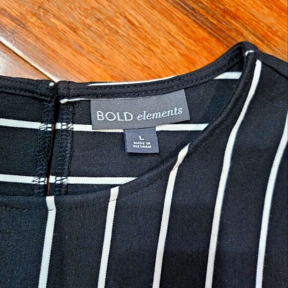 BOLD elements Striped Contour Midi Dress Size L - Picture 3 of 4